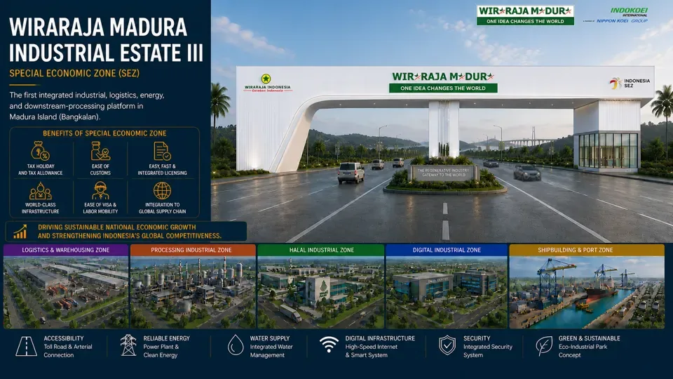 Render of the Wiraraja Madura Industrial Estate III gateway
